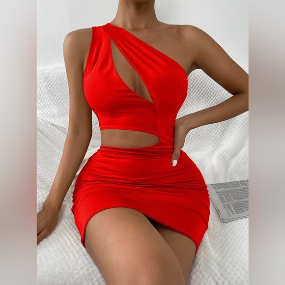 132. MEDIUM Bodycon Dresses for Women Halter Dress Spaghetti Strap Sleeveless - Picture 4 of 6